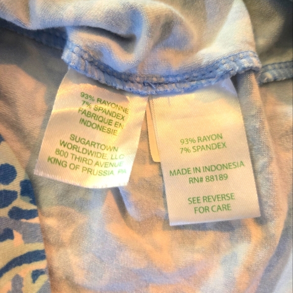 Lilly Pulitzer Sadie Polo Dress Blue Peri Turtley White Gold Buttons XS - Picture 8 of 10